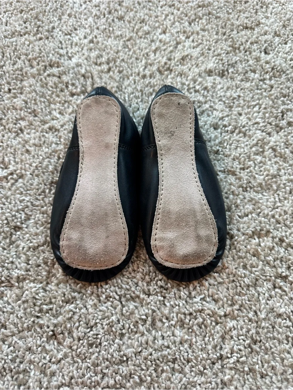 Girls Ballet Shoes Bundle Size 10 Pink Black Dance Slippers Flats 2 pair